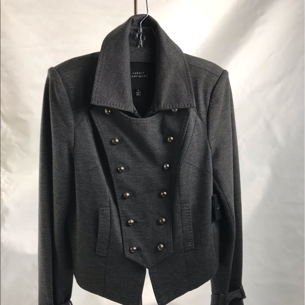 Robert Rodriguez grey military jacket size 12